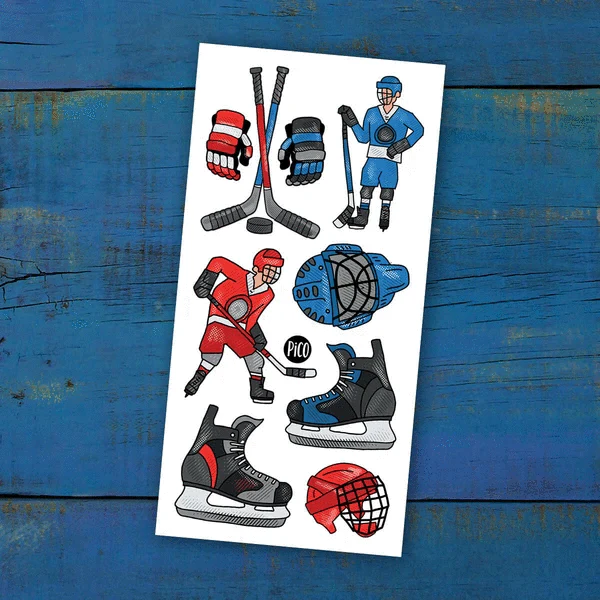 Tatouages temporaires - La folie du hockey - Pico tatouage