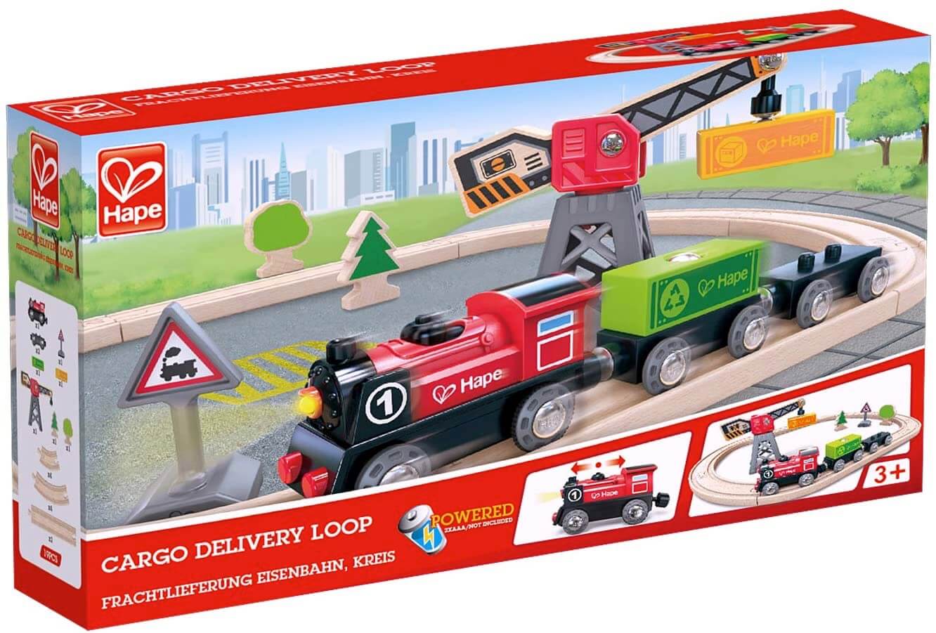 Train de bois - Circuit train de marchandise - Hape