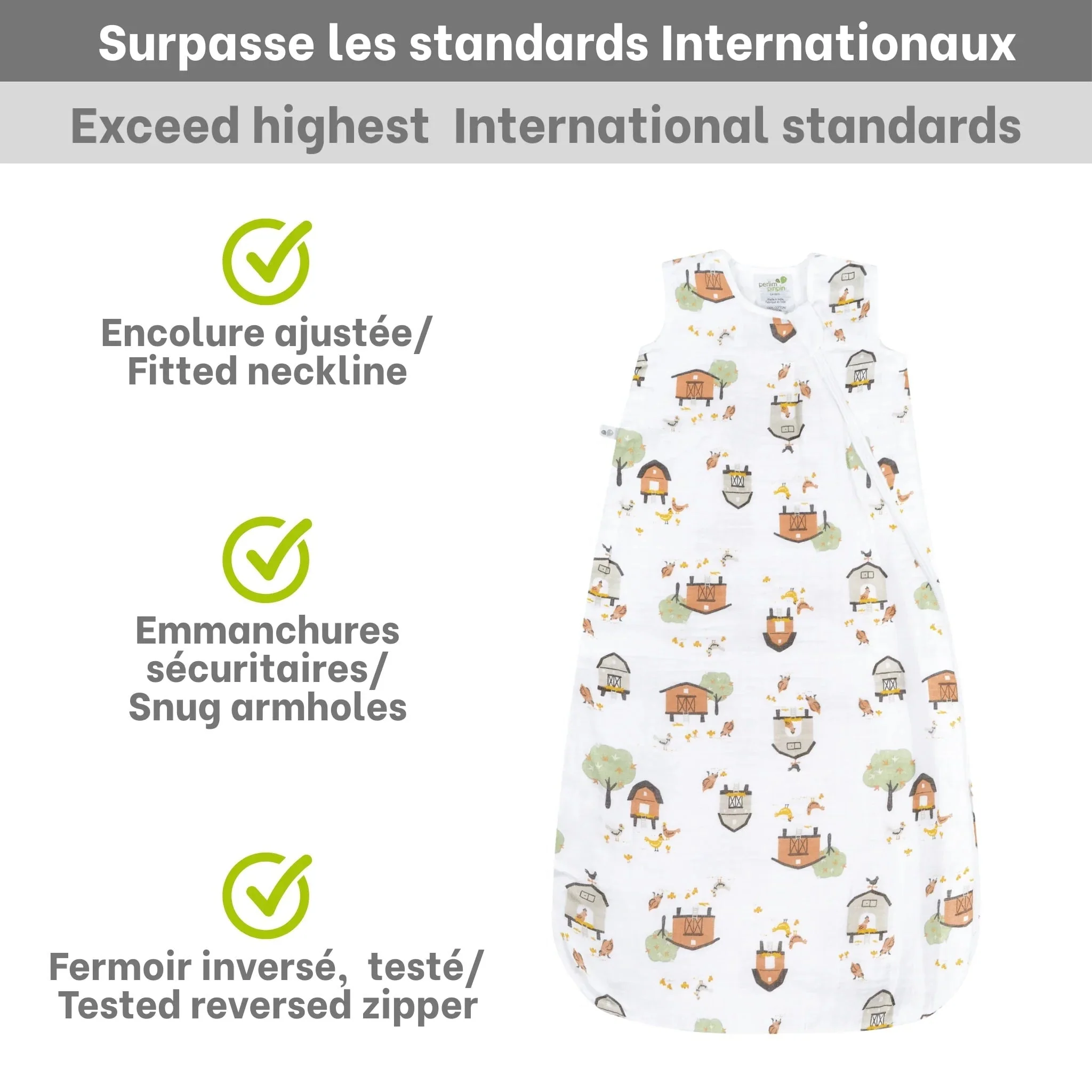 Dormeuse/gigoteuse 0.7 tog - Ferme - Perlimpinpin – Image 8