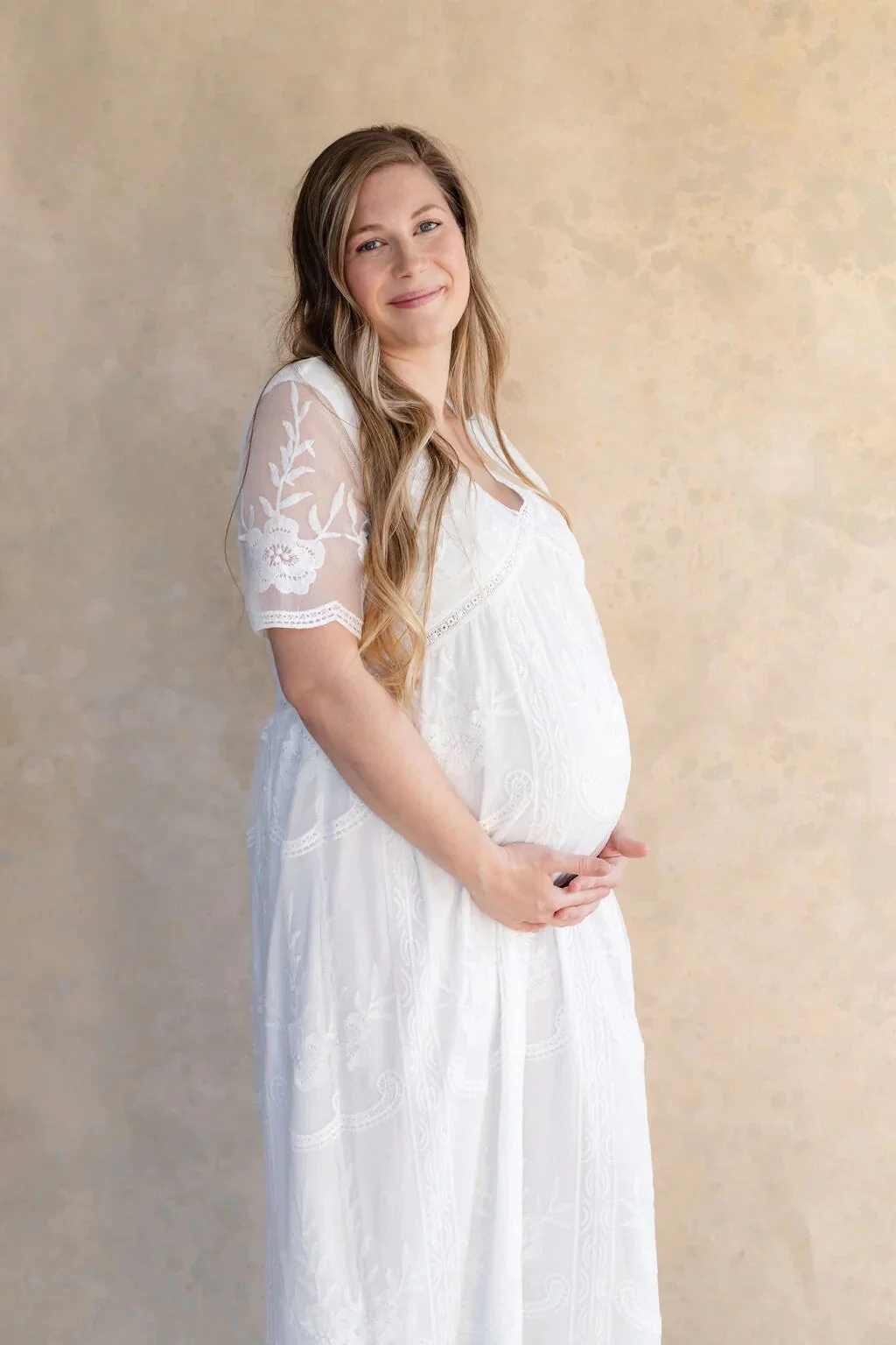 Robe maternité - Amélia dentelle blanche - Rose Maternité – Image 2