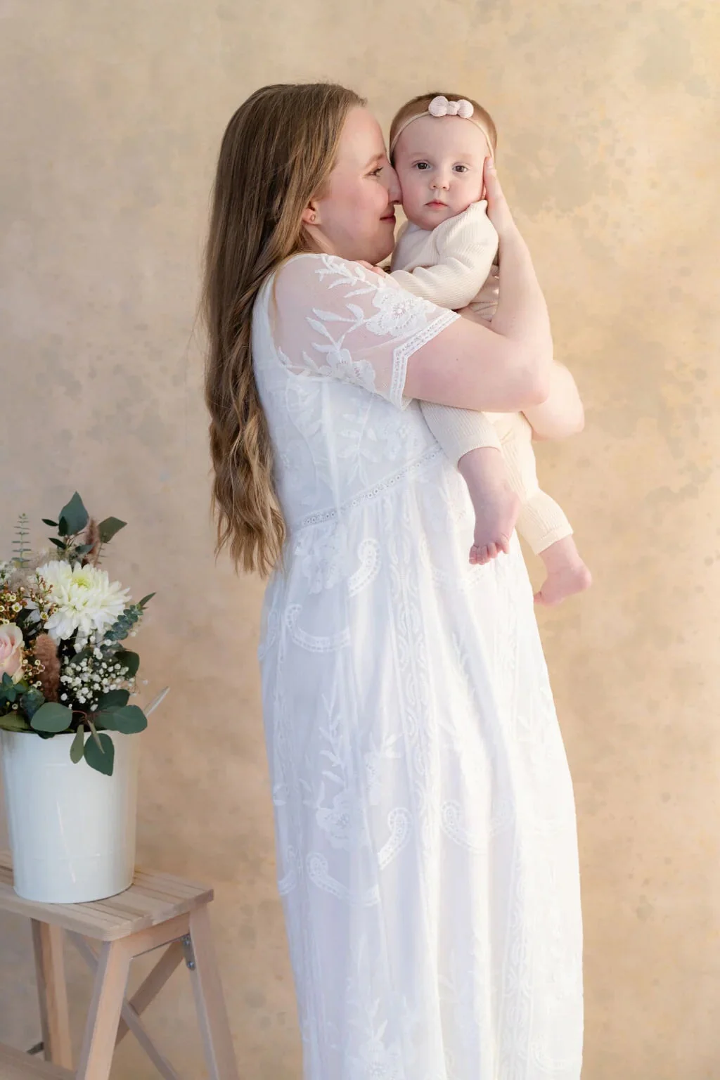 Robe maternité - Amélia dentelle blanche - Rose Maternité – Image 3