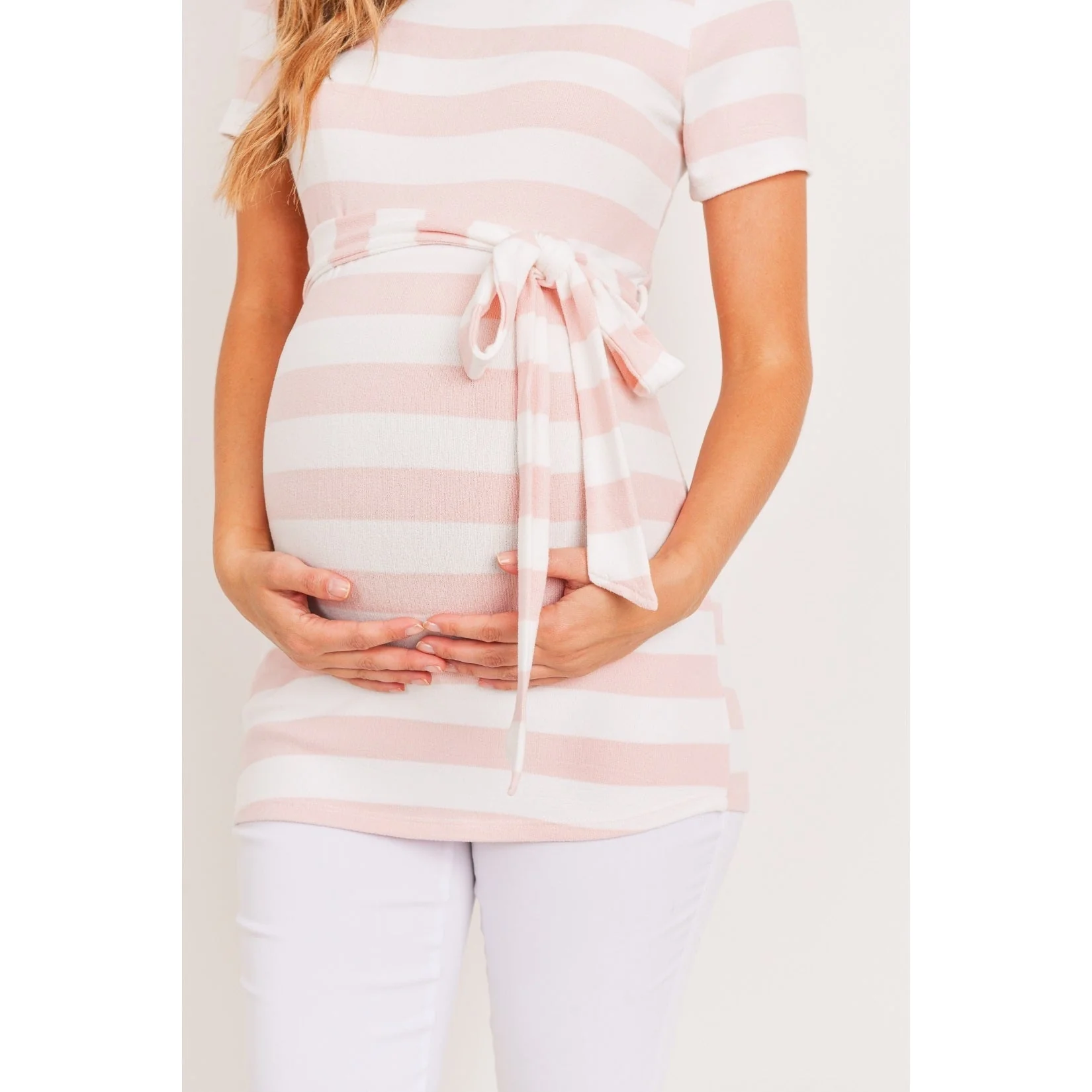Tunique maternité - Rayé rose et blanc - Hello Miz – Image 5