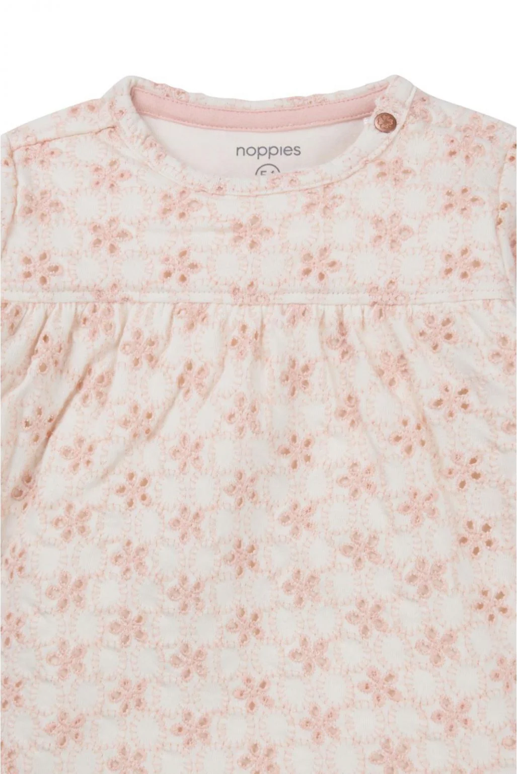 Robe Miles - Rose, blanc et dentelle floral - Noppies – Image 3