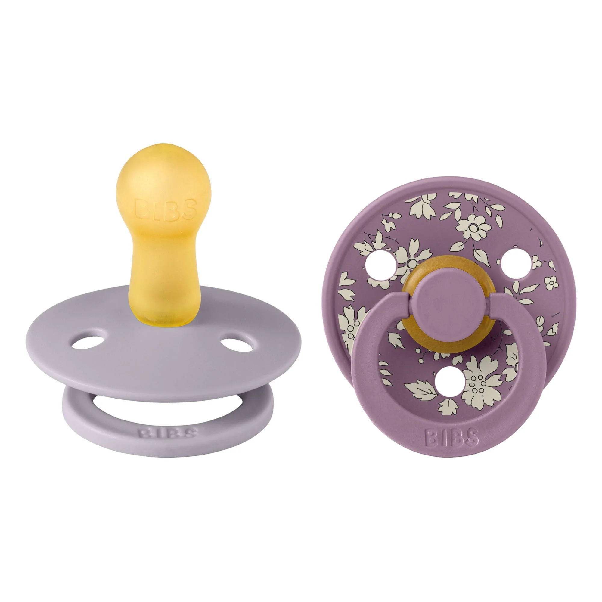 Suce pacifier (Paquet de 2) - Fleuri mauve lilas - Bibs – Image 5